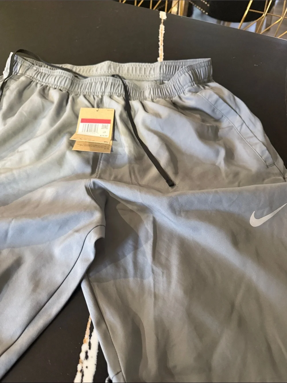 Nike MeoCasual Elastic-Waist Gray Pants